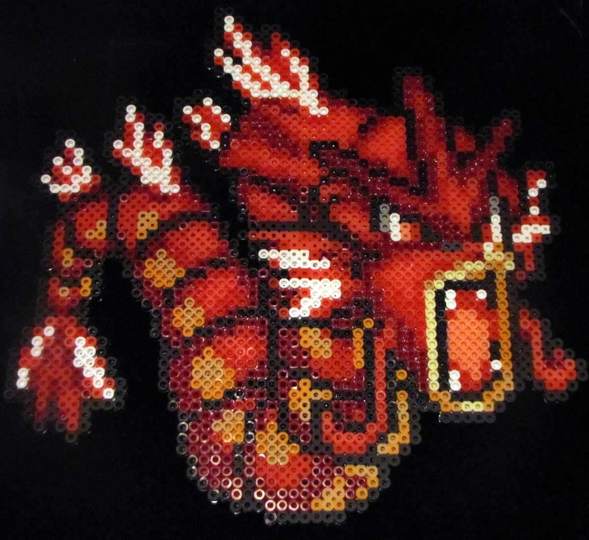 Red Gyarados perler beads (magnet)