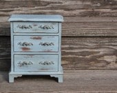 Upcycled Shabby Chic Distressed Chalk Paint Music Jewelry Box