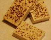 4 oz Bar Chocolate Espresso Goats Milk Soap with Exfoliating Coffee Grounds