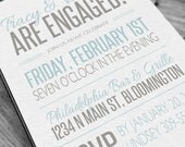 Modern, Casual Engagement Party Invitation - Custom Printable PDF
