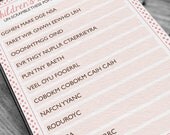 Baby Shower Game - Children's Book Scramble - Pink