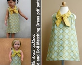 Sara Kid and Doll Matching Dress - PDF Pattern