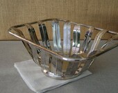 vintage silver leaf basket