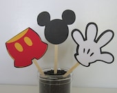 12 Mickey Mouse Cupcake Toppers