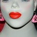 Earrings Breast Cancer Pink Guitar Pick Earrings, Pewter Awareness Ribbon