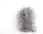 Crochet toy Rocker Hedgehog soft gray woodland creatures - RomeoShop