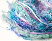 Art Yarn Bundle - 10 yards of Fiber in Atlantis Color Way