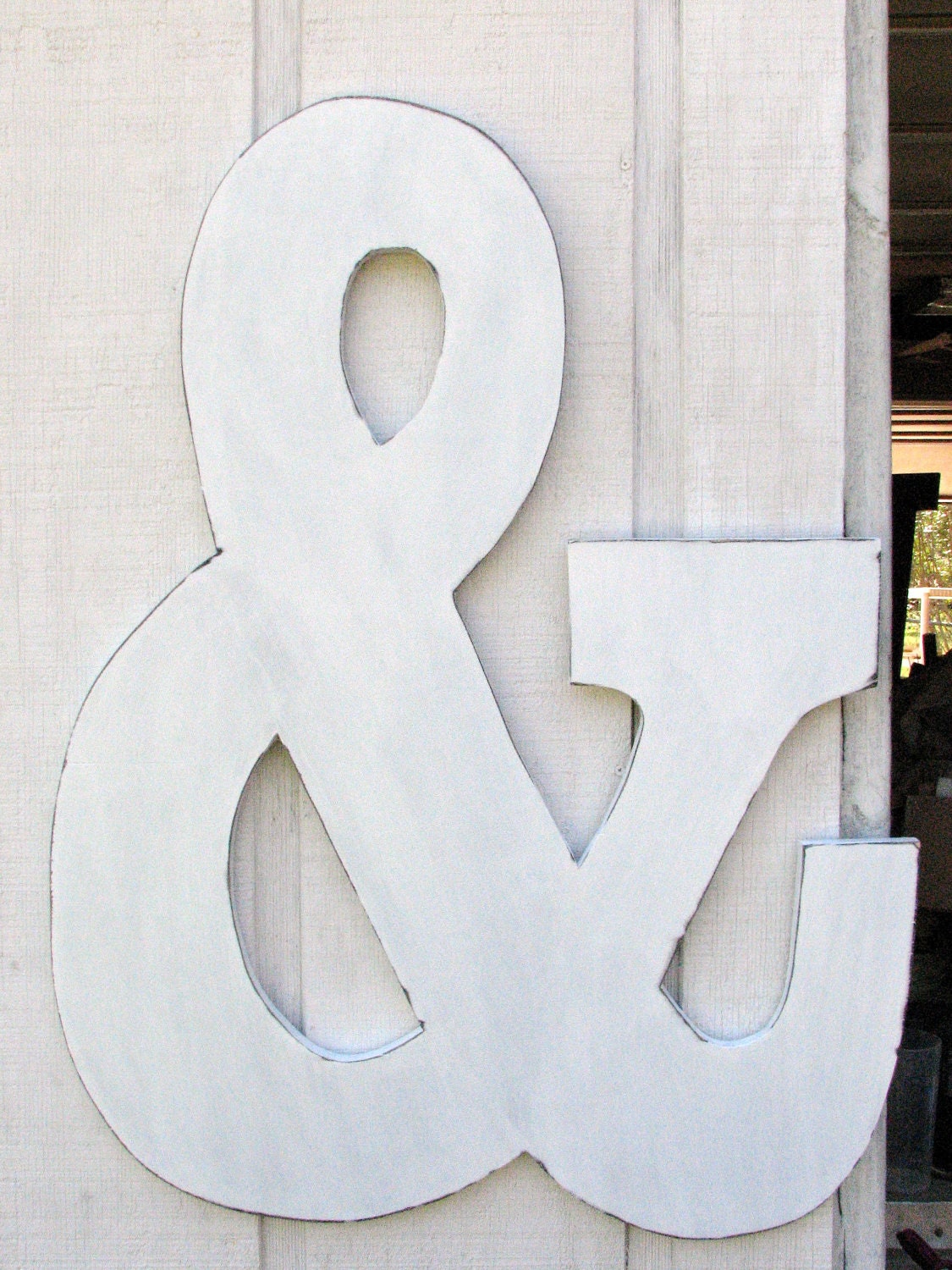 3 Feet Tall Wooden Rustic Ampersand 36 inch Tall White Distressed Great Wedding Photo Prop Home Decor Game room You Pick Color