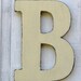 Guestbook Large Wooden letters rustic Letter B Home Decor Distressed Painted Buttermilk 12" tall Wood Name Letters, Custom Made