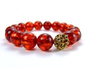 Limited Edition Amber Zen Bracelet for Calm Grounding - Anniversary Special