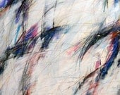 Untitled, 8-28-12, (abstract painting, pastel, black, white, cream, blue, purple)