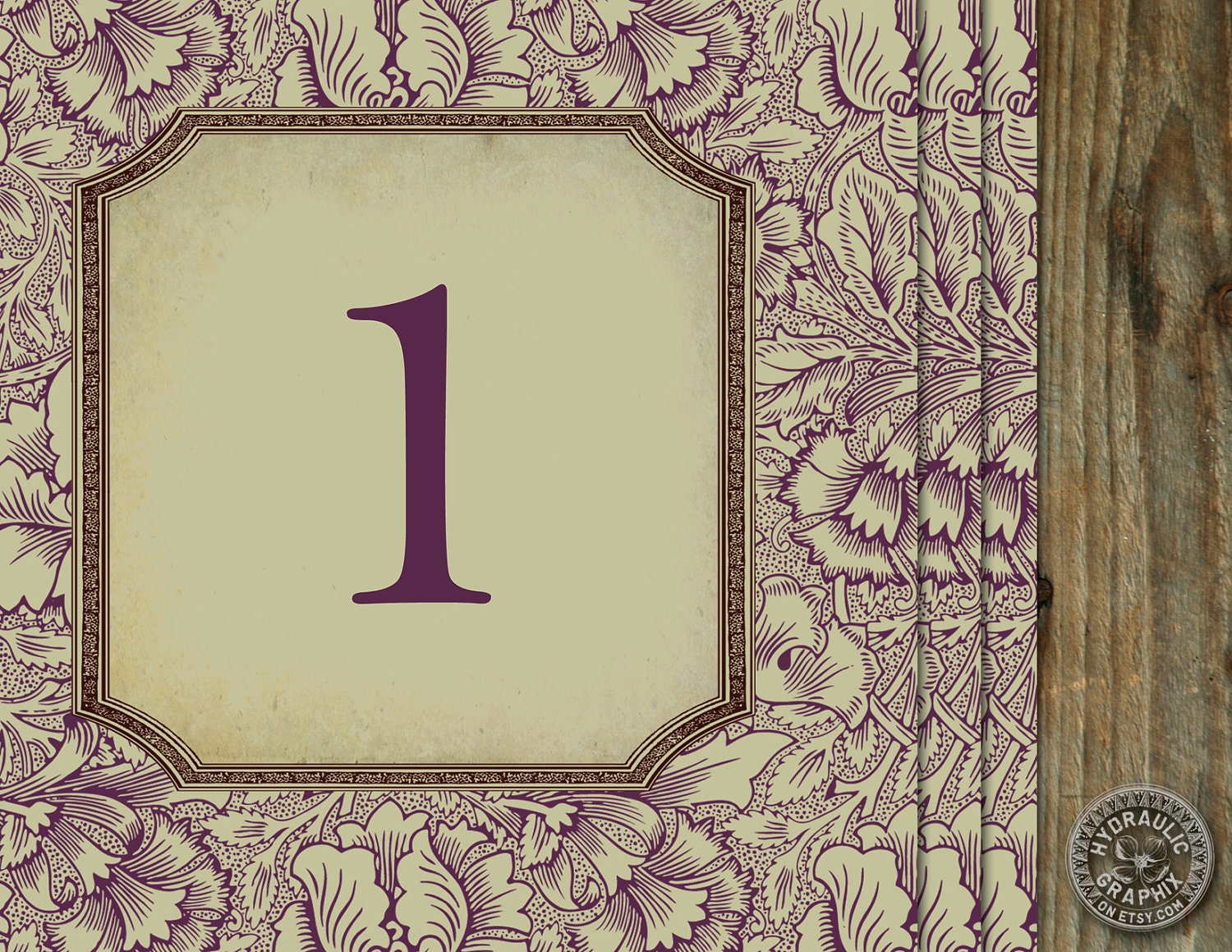 Wedding Table Numbers - Organic Wedding Theme - Purple, Green and Brown Il_570xn
