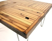 Reclaimed Wood Table // Coffee Table // Wood Furniture // Urban Loft Design // Parquet Pattern
