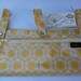 Laminated Cotton bicycle handlebar snap bag - butter yellow and cream