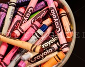 bowl of crayons color print (5x7)