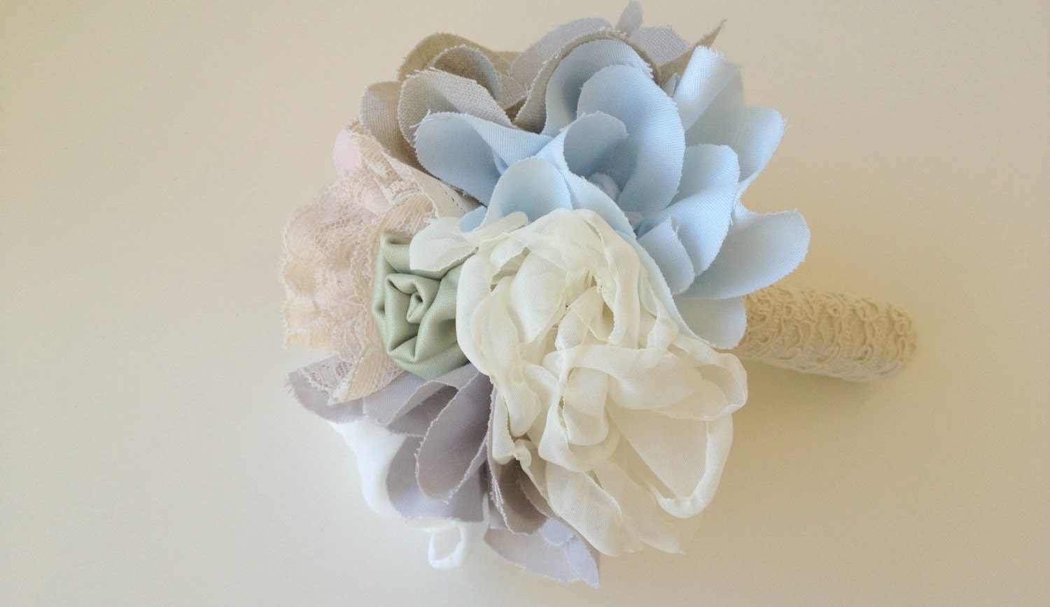 Custom toss bouquet, Fabric flower bouquet, Jr bridesmaid bouquet, Petite wedding bouquet