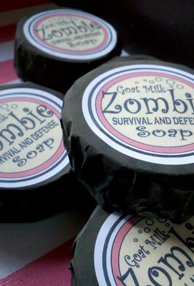 Zombie Survival Soap with Goat Milk, Free US Shipping