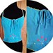 80's Baby Blue Embroidered Cropped Knit Top, Sleeveless, Small