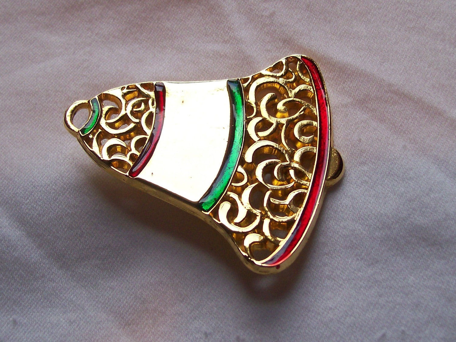 Vintage Christmas Bell Brooch