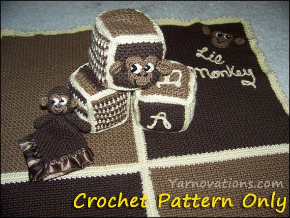 Items similar to Lil Monkey Baby Blanket, Security Blanket ...