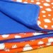 The Lorax fleece blanket - Red White and Blue - 41x33 - last one