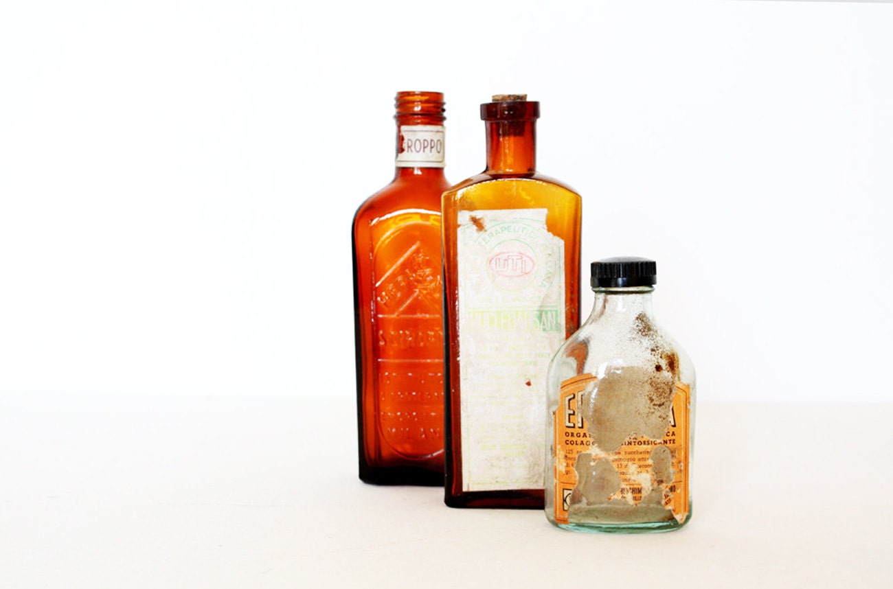 Vintage apothecary bottles spooky halloween decorations decor