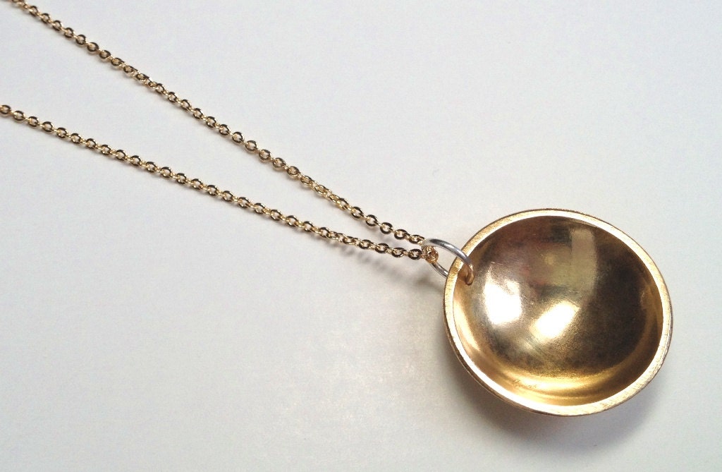 Cup Necklace - Brass or Copper