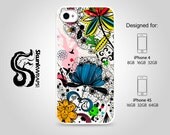 Apple iPhone 4 4S Slim Hard Case  -  Wild Flowers