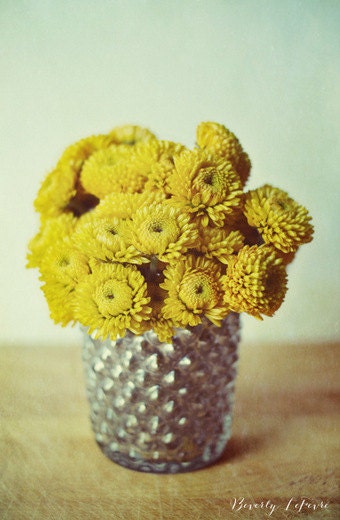 still life, flowers, yellow, fine art photography