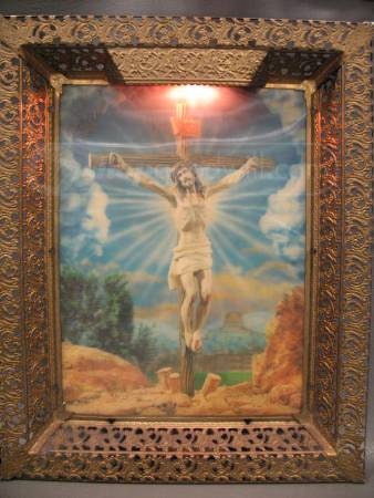 Religious Lighted Framed Picture of Jesus at by Auntiemollys