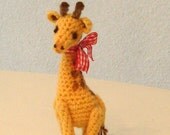 Mini bear, artist bear, giuraffe, collectible, amigurumi, miniature, crochet toy, Christmas