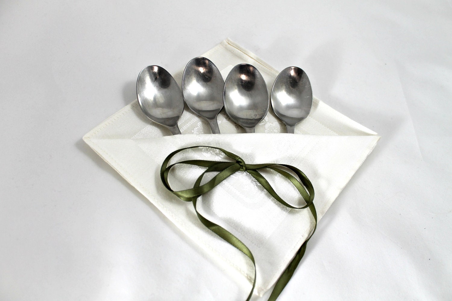 Vintage flatware stainless steel Dahlia pattern Spain mid century modern