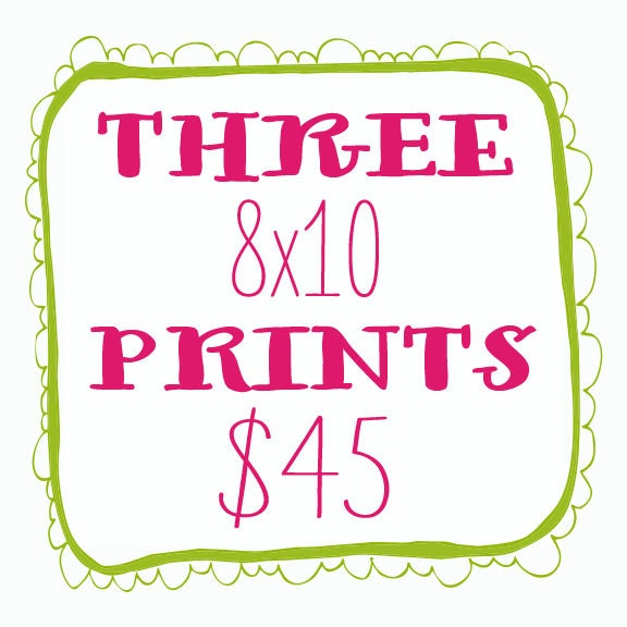 Any 3 8x10 prints for 45 dollars