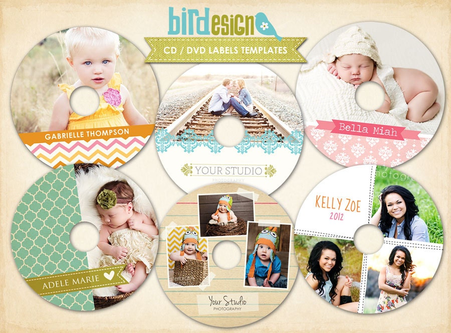 INSTANT DOWNLOAD - Cd/Dvd labels photoshop templates - Fabulous memories -  E483