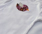 Bird Onesie - Applique Baby Onesie - 3 - 6 months -  Gifts under 20