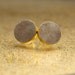 Large Drusy Quartz Stud Earrings - 24k Gold Vermeil - Cinnamon Drusy Quartz - 12mm Round Stud Earrings