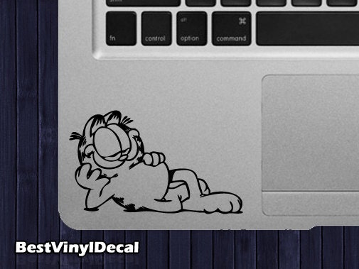 Garfield frontal vinyl decal (for macbook or ipad)