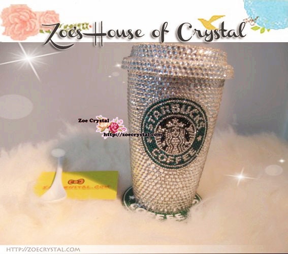 Valentines Gift - Stylish Bling CRYSTALLIZED Starbucks MUG / CUP - for Drink or Decoration