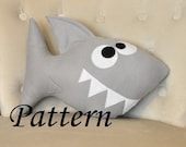 Shark Plush Pattern PDF Tutorial and Printable Templates -Chomp the Shark Pillow Pattern-
