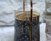 1950s Unique Lucite & Metal Cylinder Retro Handbag