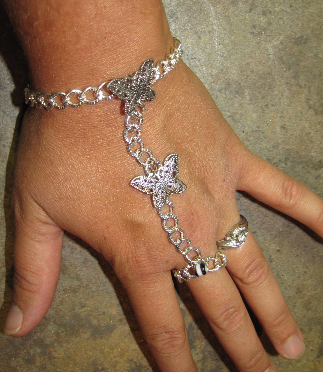 Wrist to Ring Bracelet by AmysHandmades on Etsy