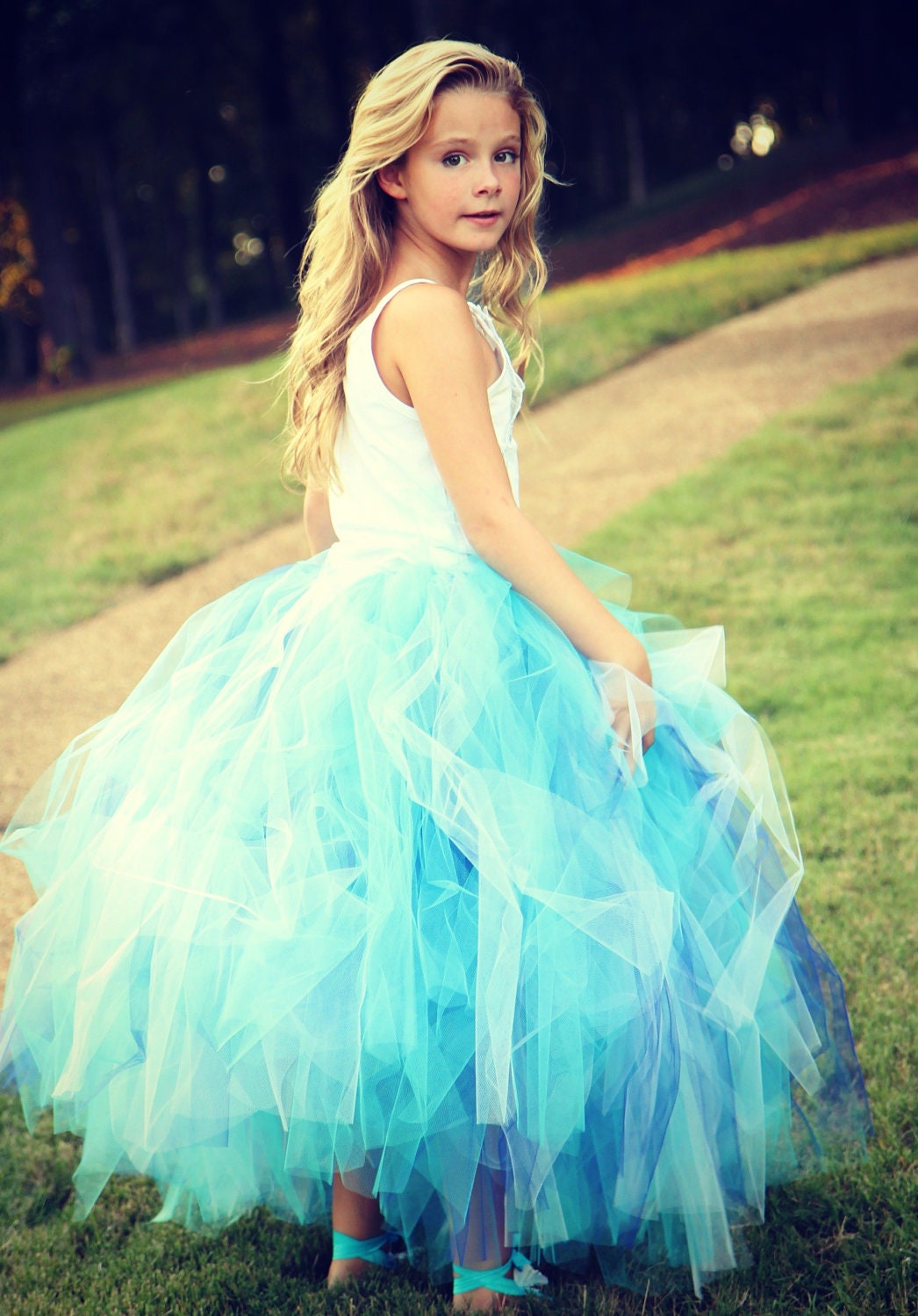 aqua tutu skirt