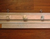 Whitewashed Crystal Doorknob Coat Rack