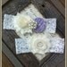 Lilac Wedding Garter- Light Purple Vintage Wedding Bridal Garter and Toss Garter- Ivory and Purple Wedding Garter-Toss Garter