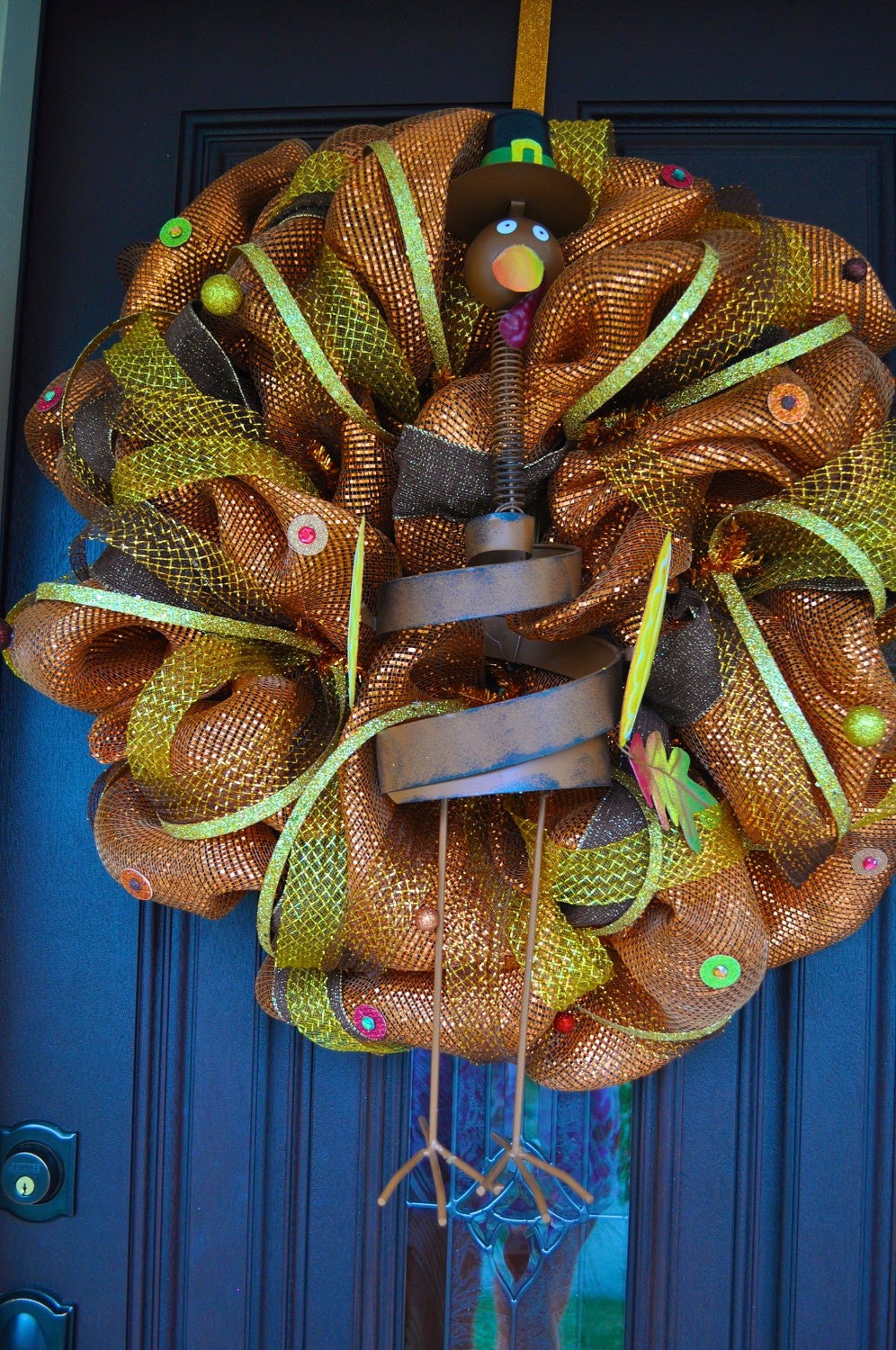 Thanksgiving Wreath, Thanksgiving, Thanksgiving Decoration, Thanksgiving Decor, Turkey, Turkey Wreath, Wreath, Deco Mesh Wreath, Fall