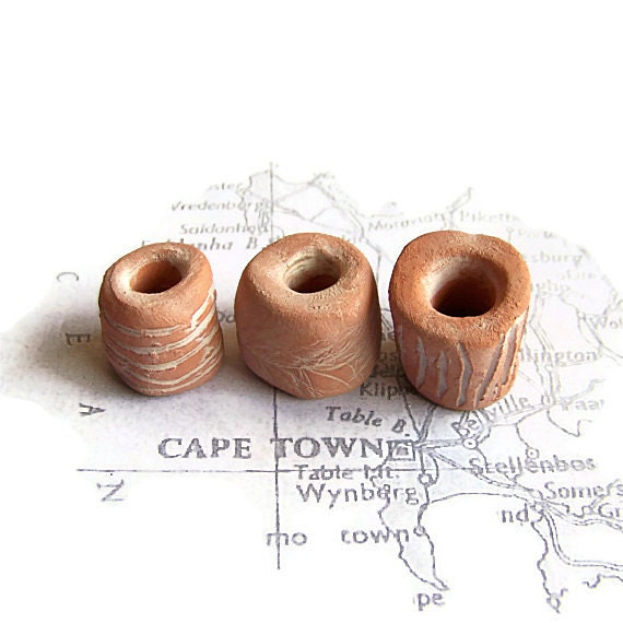 Terracotta Beads, Handmade Beads, African Beads, Large Hole Beads