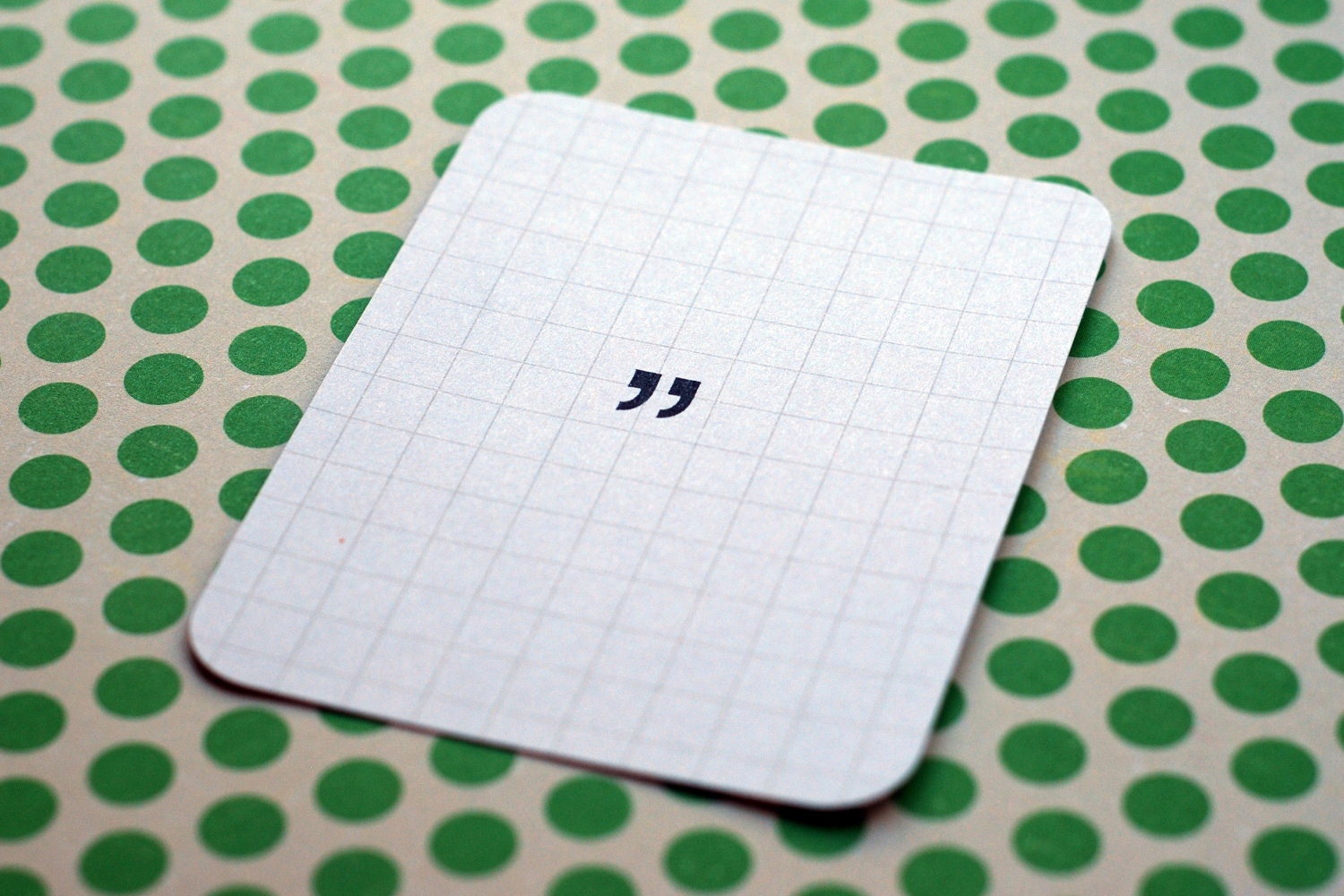 QUOTATION MARK : unmounted red rubber stamp