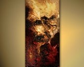 Abstract Painting Contemporary Original Large Red Painting Abstract Art Palette Knife on Canvas Osnat Tzadok 72"
