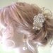 Bridal Hair Comb or Clip in Ivory with Rhinestone, Pearls, Crystal- Vintage Hair Piece- Wedding Hair Accessories- Fascinator