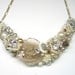 Vintage inspired bib necklace- Antique jewelry - Bridal statement necklace- vintage wedding accessories - wedding statement bib